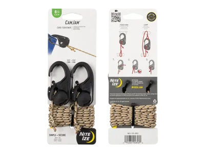 Nite Ize Camjam Spanhaak met Tan Koord Nite Ize Camjam Spanhaak met Tan Koord