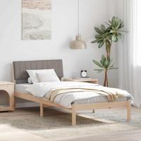 Bedframe Bruin en taupe 90 x 190 cm Massief grenenhout Bedframe Bruin en taupe 90 x 190 cm Massief grenenhout