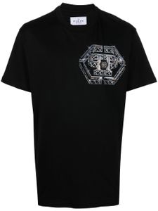 Philipp Plein t-shirt à logo Hexagon imprimé - Noir