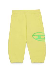 Diesel Kids pantalon de jogging en coton à logo imprimé - Jaune