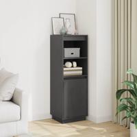 Hoge kast 37x34x110 cm massief grenenhout grijs