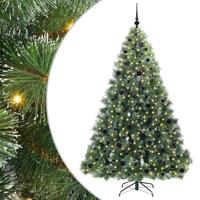 Kunstkerstboom met 300 LED met standaard Groen 210 cm PE en PVC