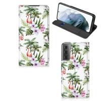 Samsung Galaxy S21 FE | Hoesje maken | Flamingo Palms
