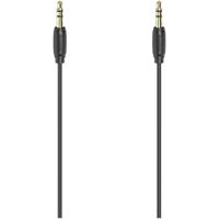 Hama Audiokabel, 3,5mm jack - 3,5mm jack, stereo, verguld, ultradun, 1,5 m Mini jack kabel Zwart