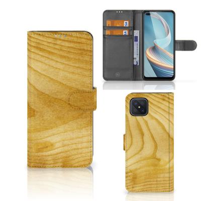 OPPO Reno4 Z | Book Style Case | Licht Hout