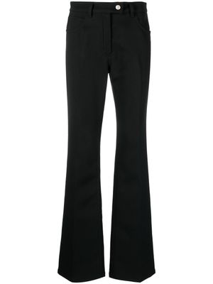 Courrèges pantalon évasé à taille mi-haute - Noir