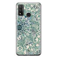 Huawei P Smart 2020 siliconen hoesje - Mandala blauw - thumbnail