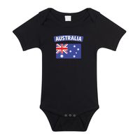 Australia romper met vlag Australie zwart voor babys