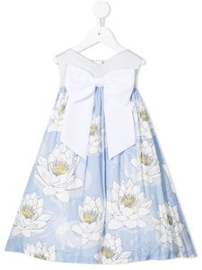 Hucklebones London robe trapèze à fleurs - Bleu