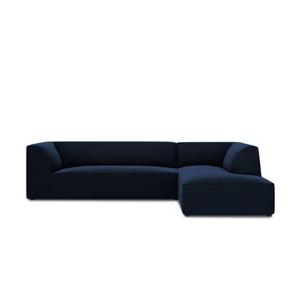 Windsor & Co Sao Hoekbank met Chaise Longue Rechts - 4-zits - Velvet - Koningsblauw