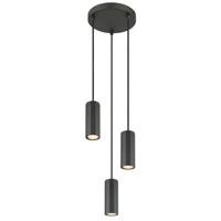 Globo Grijze hanglampJames 3-lichts rond - 57918-3H
