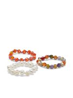 Hermina Athens lot de 3 bagues à perles - Multicolore Hermina Athens lot de 3 bagues à perles - Multicolore