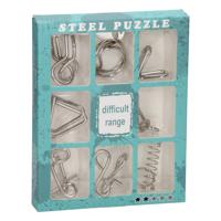 Metalen Breinpuzzels, 9st. ** Metalen Breinpuzzels, 9st. **