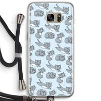 Poezen: Samsung Galaxy S7 Edge Transparant Hoesje met koord