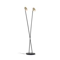 Kave Home Vloerlamp Clemence 2-lamps - Goud