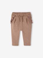 Fleece-pantalon voor meisjesbaby roest