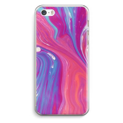 Paarse stroom: iPhone 5 / 5S / SE Transparant Hoesje