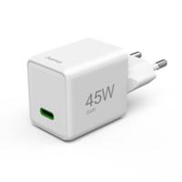 Hama USB-oplader 45 W Binnen, Thuis Aantal uitgangen: 1 x USB-C bus (Power Delivery) USB Power Delivery (USB-PD)