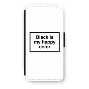 Black is my happy color: iPhone 8 Flip Hoesje