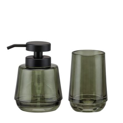 Sealskin Badkamerset - Zeepdispenser 380 ml / Tandenborstelbeker Mood Groen