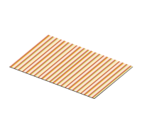 Moderne placemats Retro pastel gestreept patroon