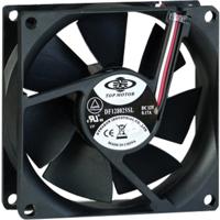 Inter-Tech case fan 80 mm bulk case fan (zwart, 80 x 80 x 25 mm, 3-pins fan connector)