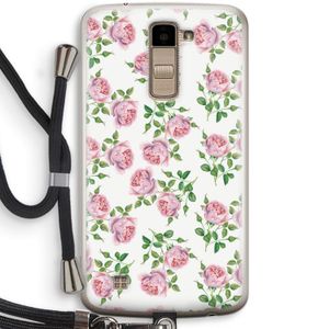 Kleine roosjes: LG K10 (2016) Transparant Hoesje met koord