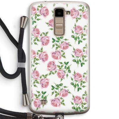 Kleine roosjes: LG K10 (2016) Transparant Hoesje met koord