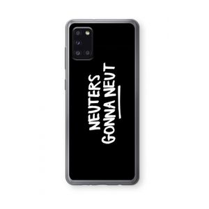 Neuters (zwart): Samsung Galaxy A31 Transparant Hoesje