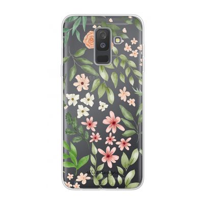 Botanical sweet flower heaven: Samsung Galaxy A6 Plus (2018) Transparant Hoesje