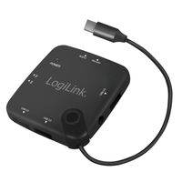 LogiLink UA0344 interface hub USB 2.0 Type-C Zwart - thumbnail