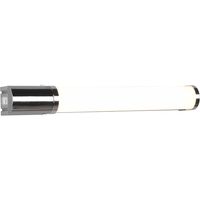 LED Wandlamp - Trion Pilana - 8W - Warm Wit 3000K - Spatwaterdicht IP44 - Rond - Glans Chroom - Kunststof