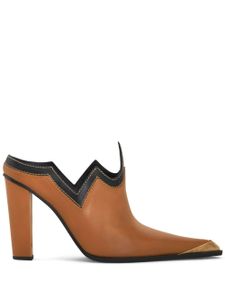 ETRO cowboy-style leather mules - Marron