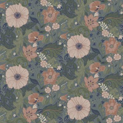 Dutch Wallcoverings Angas - Victor Blue - Blauw