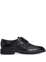 Giuseppe Zanotti chaussures oxford en cuir à effet peau de crocodile - Noir - thumbnail