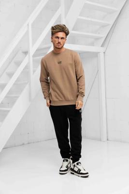 EA7 Emporio Armani 8NPV66 Trainingspak Heren Beige/Zwart - Maat S - Kleur: BeigeZwart | Soccerfanshop