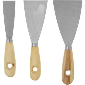 3x Verschillende plamuurmessen