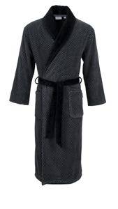 Carl Ross Carl Ross Heren Badjas Sjaalkraag 612200 Deep Black/Basalt 52/54