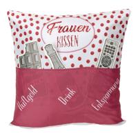 Kussen Sofahelden "dameskussen" van textiel pink/roze (B/H/D) 40x40x8cm