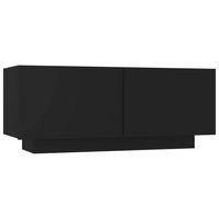vidaXL Tv-meubel 100x35x40 cm spaanplaat zwart - thumbnail