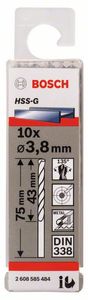 Bosch Accessoires Metaalboren HSS-G, Standard 3,8 x 43 x 75 mm 10st - 2608585484