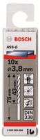 Bosch Accessoires Metaalboren HSS-G, Standard 3,8 x 43 x 75 mm 10st - 2608585484 - thumbnail