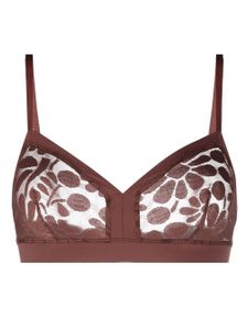 ERES soutien-gorge Feminin à fleurs en dentelle - Marron