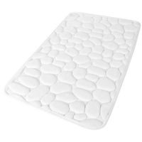 Urban Living Badkamerkleedje/badmat tapijt - memory foam - parel wit - 50 x 80 cm   -