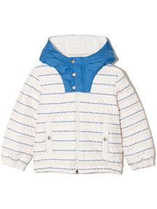 Moncler Enfant doudoune à motif monogrammé - Blanc