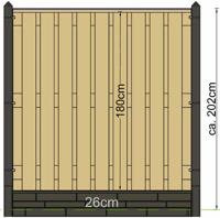 Berton paal Schelde antraciet eindmodel 277 cm Tuindeco - Tuindeco