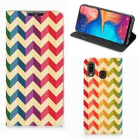 Samsung Galaxy A30 | Hoesje met Magneet | Zigzag Multi Color