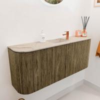 Toiletmeubel Mondiaz Joya Dlux | 103.2 cm | Meubelkleur Dusk | Faye wastafel Frappe Wasbak Midden | 1 kraangat