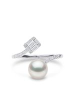 Yoko London bague Starlight en or blanc 18ct sertie de perles et de diamants - Argent