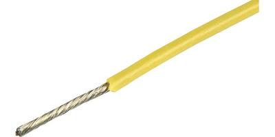 HERTH+BUSS Electric cable silicone 0.5 mm yellow 5mtr.